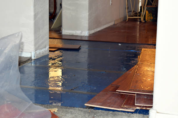 Professional Water Extraction technician working in Hume, CA